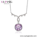 43959 Xuping Newest Designs Square Shape Crystals From Swarovski Women Fashion Necklace