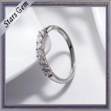 Fashion Clear Cubic Zirconia Silver Halo Ring Jewellry