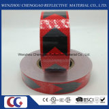 Black and Red Arrow PVC Reflective Tape with Crystal Lattice