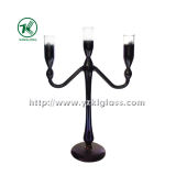 Glass Candle Holder for Wedding Decoration with Three Posts (10*22.5*34)