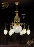 Special Design Egg Shade Brass Chandelier Pendant Light (MD0710-6+1)