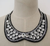 High Quality Round Crystal Chunky Bib Choker Necklace Collar (JE0032)