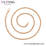 44789 Fashion 18K Gold Color Fan-Shaped Wide Necklace