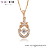 44192 Imitaion Fashion Xuping 18K Gold -Plated No Stone Necklace in Environmental Copper