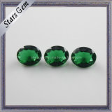 Emerald Oval Shape Glass Beads