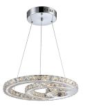 Modern 30W LED Chrome and Crystal Pendant Lamp (LED-15114)