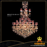 Luxury 5 Star Hotel Large Brass Crystal Chandelier Pendant Lighting (WD1137-15+10+5+5)