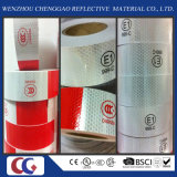 Red and White PVC Reflective Tape with Crystal Lattice