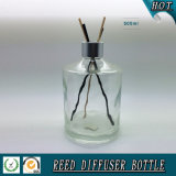 500ml Cylinder Clear Glass Reed Diffuser Bottle with Silver Aluminum Cap