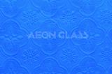 4mm, 5mm, 6mm Blue Flora Figured / Patterned Glass Blue Flora Glass