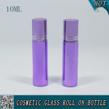 10ml Cosmetic Purple Glass Roll on Bottle with Stainless Steel Roller Boll