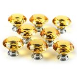 Diamond Crystal Knobs, Glass Furniture Handles