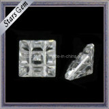 Brilliant Concave Square Shape Zirconia Beads for Jewelry