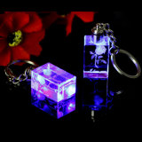 Cheap Crystal Key Chain, Glass Keyring for Wedding Souvenir