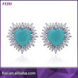 Latest Gold Zirconia Semi Joia Jewellery Designs Stud Earring