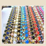 Brass Cup Chain, Rhinestone Trimming, Fashion Trimming