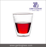 10oz High Quality V Shape Double Wall Glass Tumbler for Hot Water and Tea Drinking GB500080300