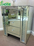 Bedroom Furniture Three Drawers Crystal Mirror Table