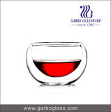 5oz Round Shape Double Wall Glass Tumbler for Hot Soup Drinking with High Quality for Home Using (GB500100150)