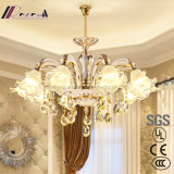 Crystal Sweet Zinc Alloy Atmosphere Candle Chandelier for Bedroom