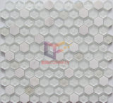 Marble with Super White Glass Crystal Mosaic Tile (CS253)