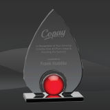 Smoked Arrow Red Orb Crystal Award (MP-AWK8644-R)