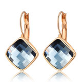 Hook Back Grey Square Crystal Trendy Women Jewelry Earring