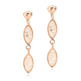 Alloy Crystal Women Dubai Gold Jewelry Drop Dangle Earring