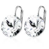 Metal Alloy Jewelry Silver Color Crystal Earring