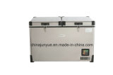 12/24 V DC Stainless Steel Double Temperature Chest Freezer Scd-68L