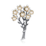 Retro Women Pearl Rhinestone Flower Fashion Jewelry Brooch