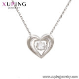 Necklace-00079 Xuping Stainless Steel Designs Crystals From Swarovski Heart Shape Necklace