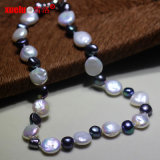 Natural Coin Baroque Freshwater Pearl Necklace Design for Women