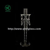 Glass Candle Holder for Party Decoration with Single Post (DIA8*26.5)