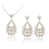 18k Gold Plated AAA Cubic Zirconia Nigerian Wedding Jewelry Set