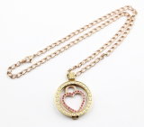 Fashion 316L Stainless Steel Locket Pendant Necklace