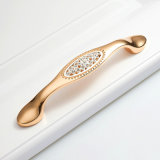 H102 Golden Diamond Ceramic Crystal Drawer Chest Door Handle