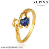 11444 Hot Sale 24k Gold Heart Design Fashion CZ Ring