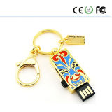 China Facebook USB 2.0 Flash Memory Gold Metal Pendrive