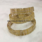 Yellow Rultilated Quartz Natural Crystal Beaded Bracelet