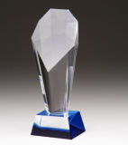 New Design Crystal Diamond on Blue Pedestal Base