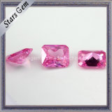 High Quality Pink Rectangle Shape Octagon Cut CZ,Cubic Zirconia