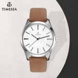 Original Quartz Movement Stainless Steel Cover Waterproof Leather Watch 72302