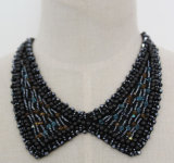 Fashion Jewelry Pearl Crystal Chunky Collar Necklace (JE0056-2)