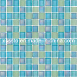 Light Blue Crystal Glass Mosaic Tiles for Children Swimming Pool