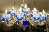 Duck Blue Glass Golden Zinc Alloy Crystal Chandeliers