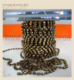 Rhinestone Cup Chain Golden Gold Gold Hematite