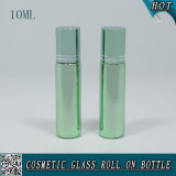 10ml Green Aluminum Cosmetic Glass Roll on Bottle