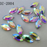 4*8mm Navette Crystal Hot Fix Rhinestone in Ab Color