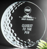 Glass Crystal Plaque Design Sports Trophies for Golf Awards